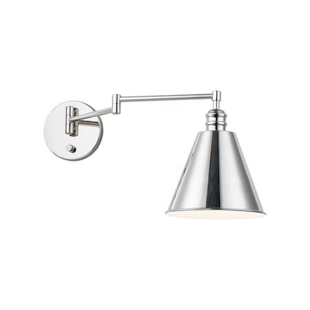 Maxim Lighting Library 1-Light Wall Sconce Horizontal Swing Arm 12220PN